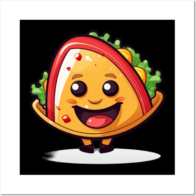 kawaii Taco T-Shirt cute potatofood funny Wall Art by nonagobich